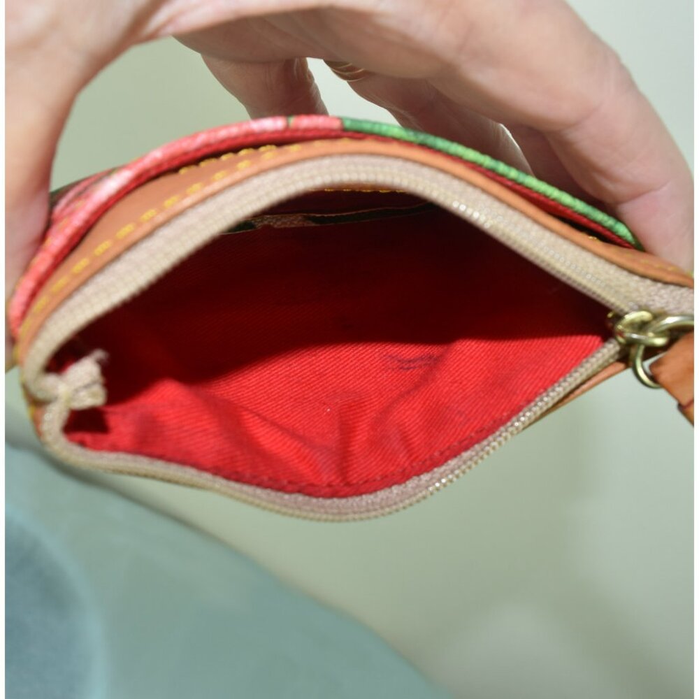 Dooney & Bourke Red Hydrangea Shoulder Satchel w Change Purse - Picture 16 of 16